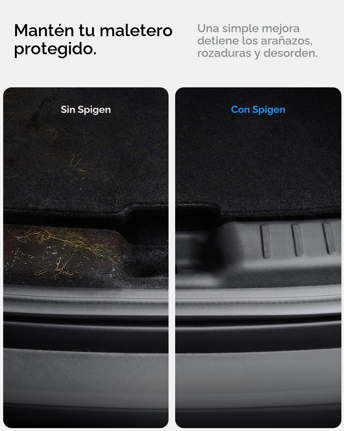 Spigen Tesla Model Y Juniper (Solo Premium y Performance 2025 2026) Protección de alféizar de Maletero, protección Completa de TPE Duradera, Compatible con Accesorios Tesla