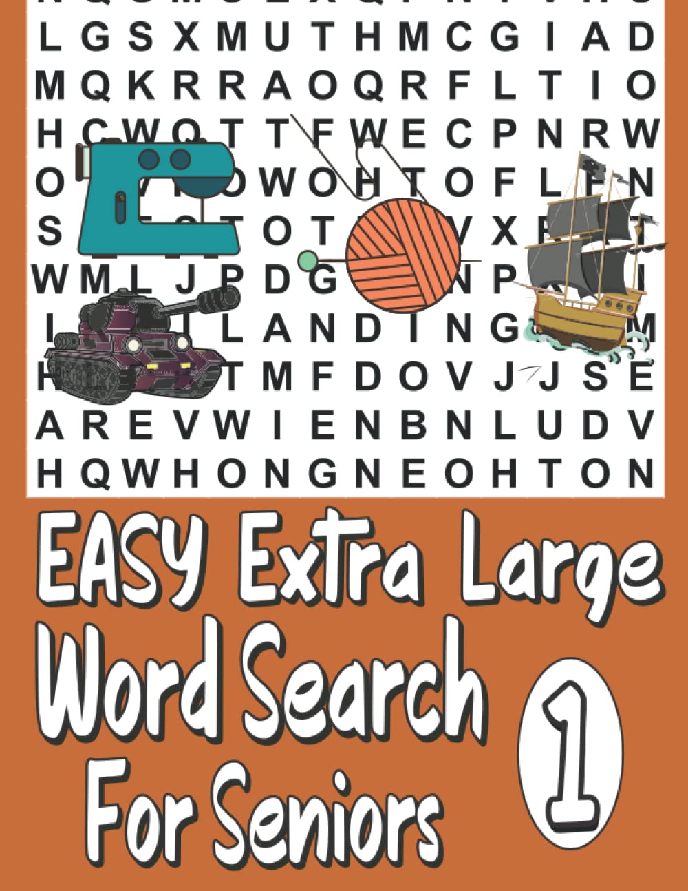 Easy Extra Large Word Search For Seniors (Vol. 1): 640 words to find with solutions, 8,5"x11" ,Train your Brain Everyday