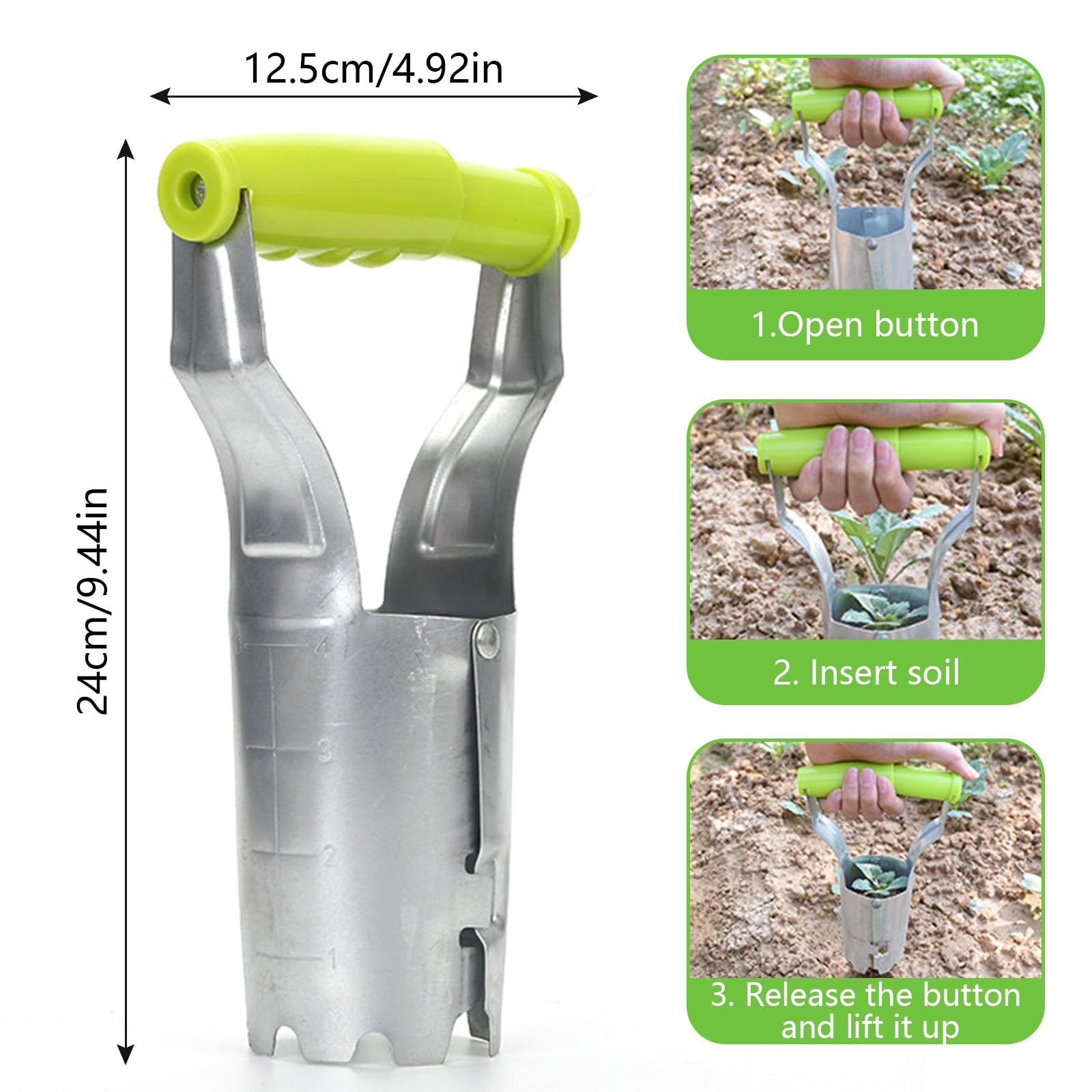 Trapiantatrice Generica Da Giardino - Piantatrice Di Bulbi - Foto 10