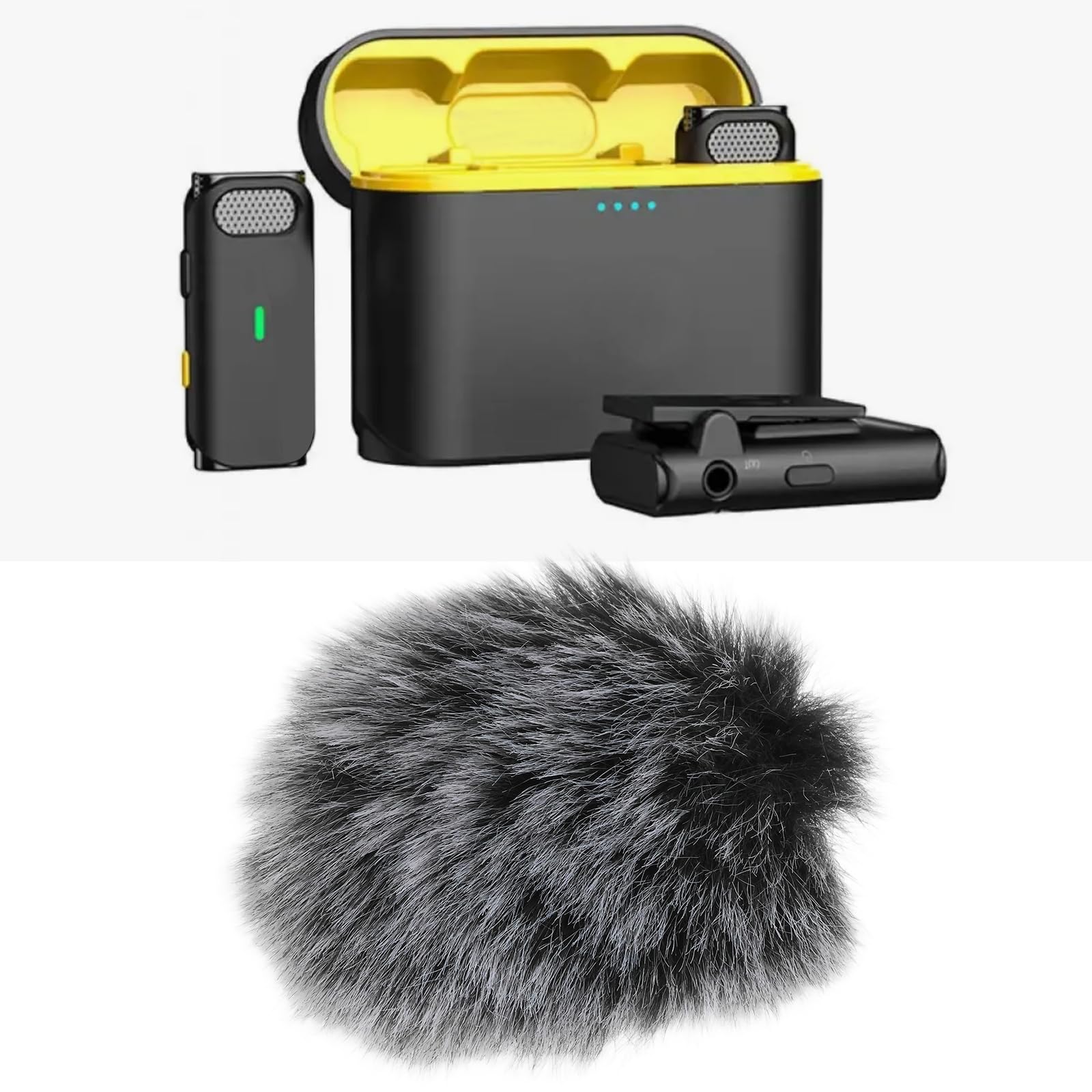 VGOL 2Pcs Microphone Furry Windscreen Compatible with Hollyland Lark M1 C1 Compatible with MOMA M1 Wireless Lavalier Microphone - Image 4