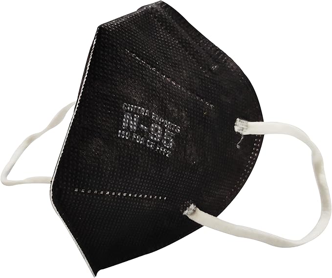 N 95 mask Reusable, Washable Breathable FFP2 5 layer PROTECTION BLACK color mask with EAR LOOP (BLACK, Free Size, Pack of 10)