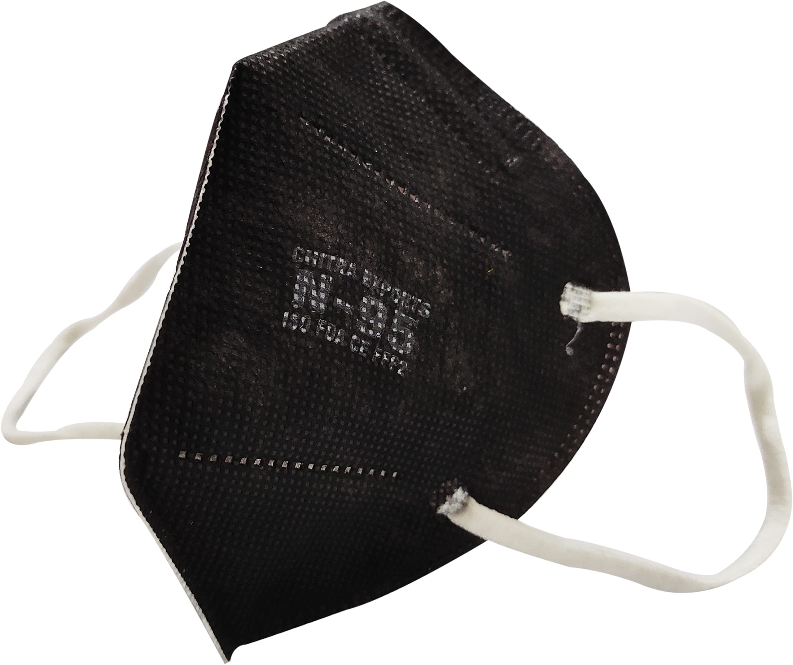 elzy N 95 mask Reusable, Washable Breathable FFP2 5 layer PROTECTION BLACK color mask with EAR LOOP (BLACK, Free Size, Pack of 10)-picture-34