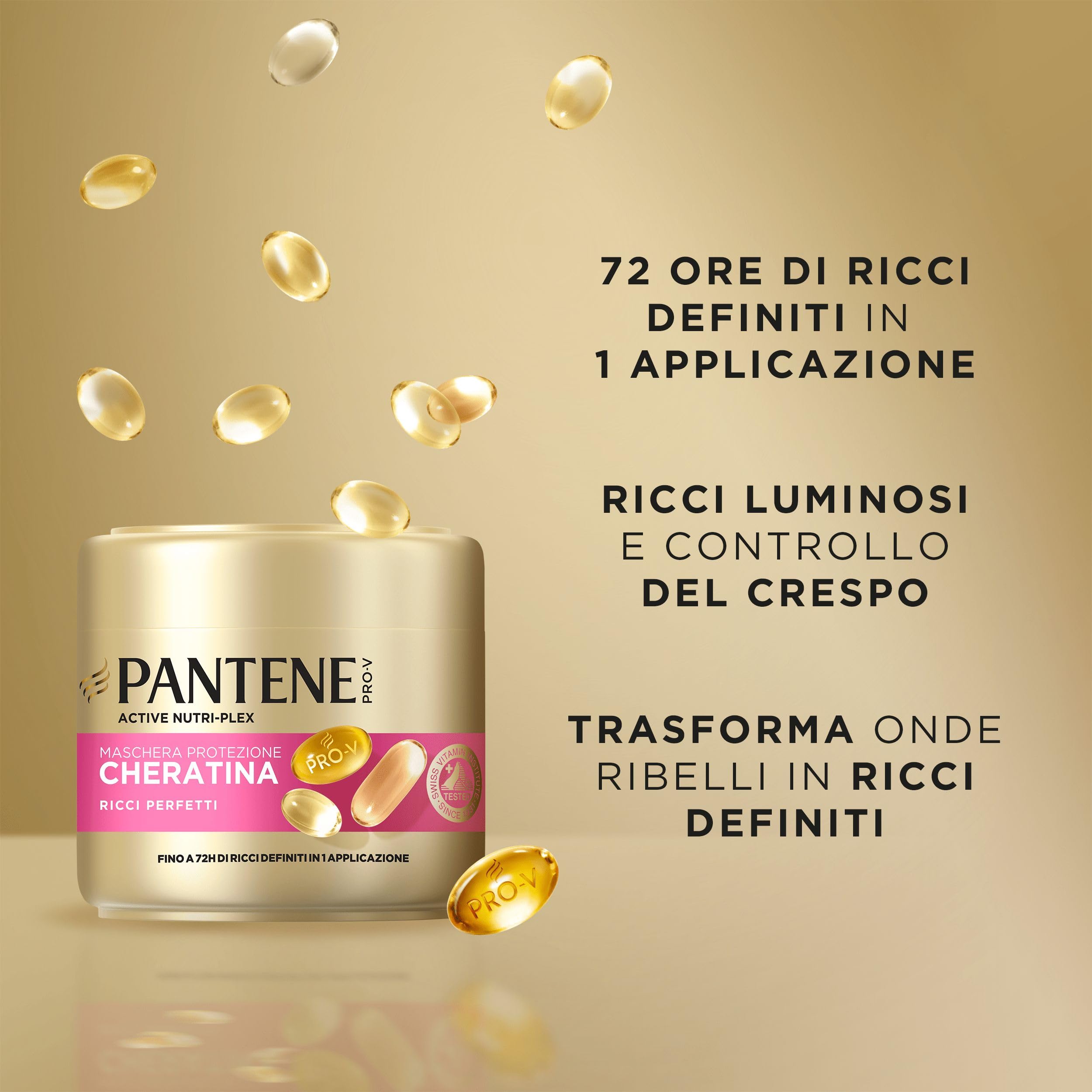 Pantene Shampoo Miracles Ricci Perfetti Set Regalo: Shampoo 250ml+Balsamo Intensivo 200ml+Maschera 300ml