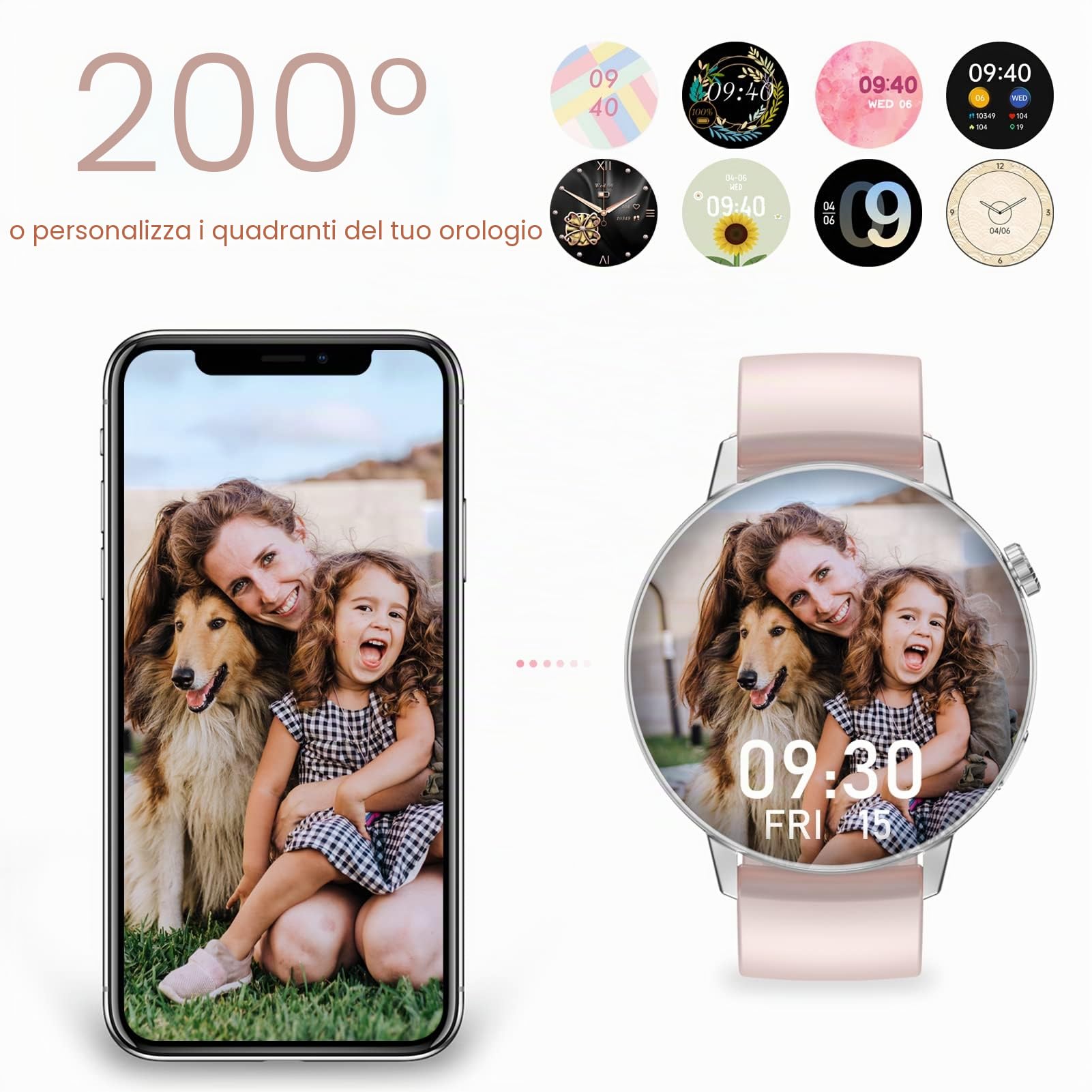 Smartwatch da Donna con Bluetooth Chiamate 1,32" Orologio da Donna per iPhone Android Orologio Fitness da Donna con Contapassi, Monitor della Frequenza Cardiaca, Monitor del Sonno 20 Modalità