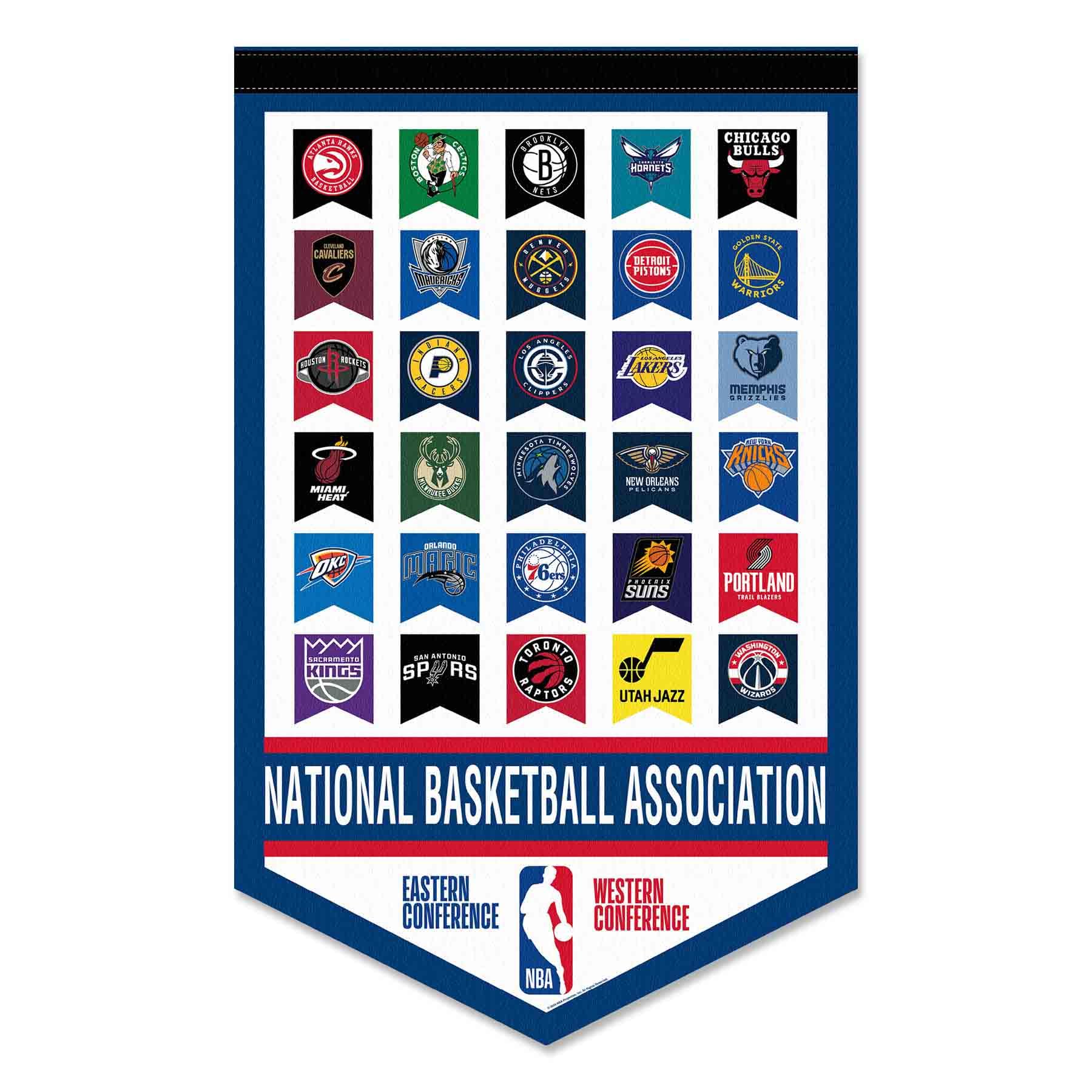 WinCraft Pallacanestro League Tutte le squadre Pennant Banner