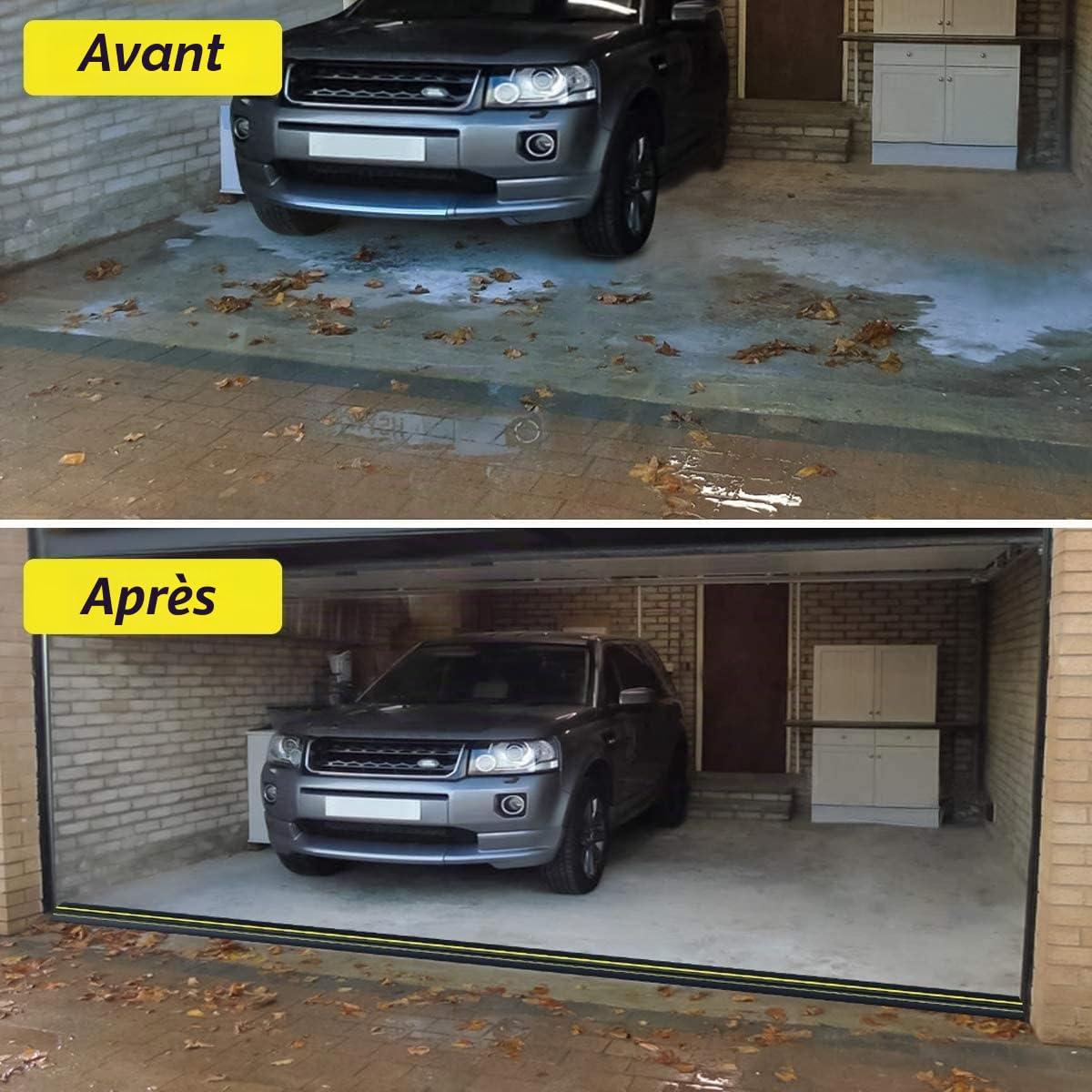 Jin&Bao Bande d'étanchéité universelle pour seuil de porte de garage, 3 m, en caoutchouc étanche pour garage avec 1 joint d'étanchéité (bleu)