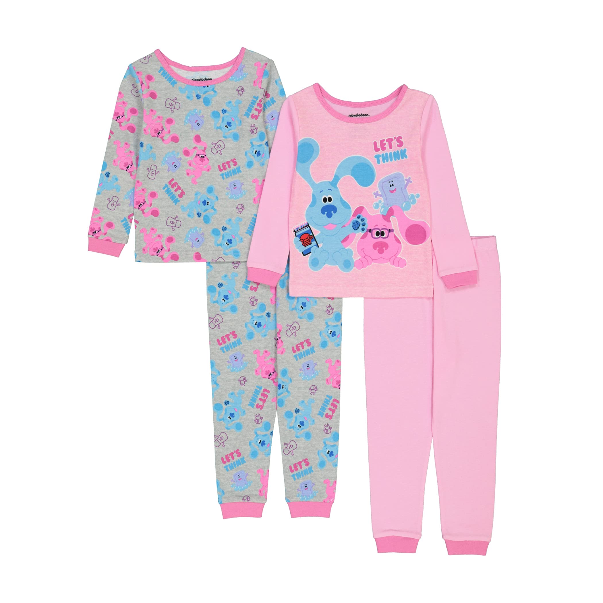 Nickelodeongirls Nickelodeon Blues Clues Girls' 4-Piece Cotton Pajama Set Pajama Set