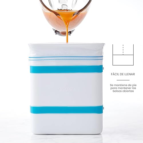 Miniatura 3 de YouCopia FreezeUp - Máquina de bloques de alimentos para congelar, 6 tazas, contenedor para congelar sopa y sobras, color blanco