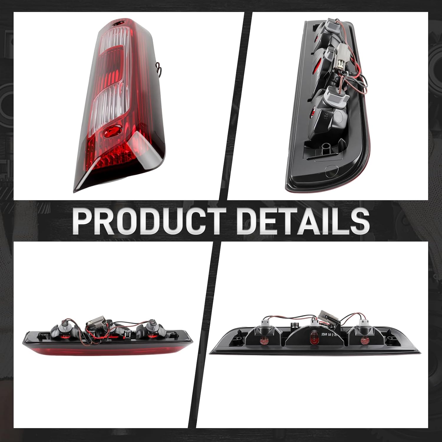 Third Brake Light 3rd Brake Light Led Compatible with Chevrolet Silverado 1500 2500 3500 4500 5500 6500 Compatible with GMC Sierra 1500 2500 3500 2014-2024 20979071 23509162 84900397