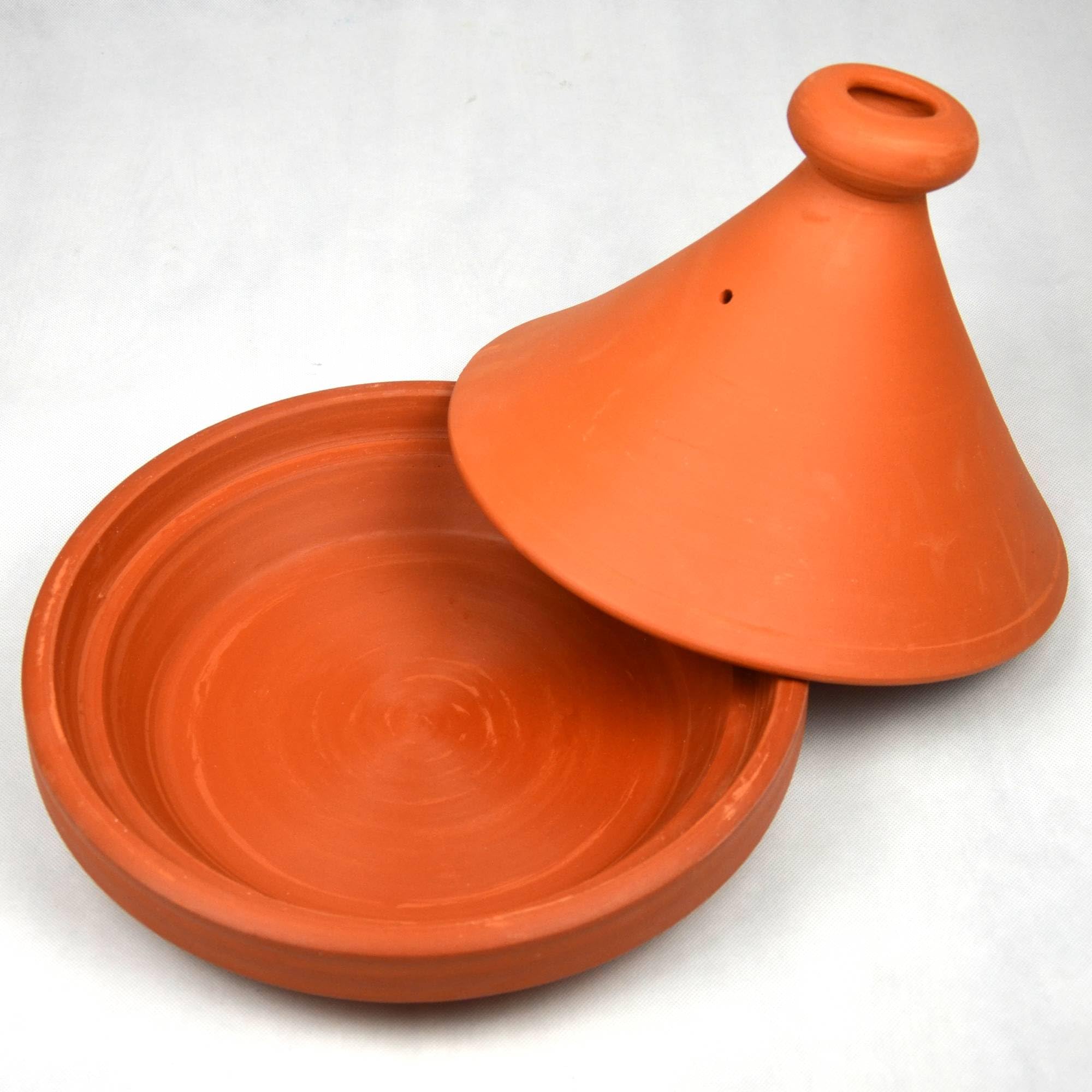 L'Orient Tajine marocain en terre cuite Ø 30 cm, cocotte non émaillée, pour 4 à 5 personnes, originaire du Maroc