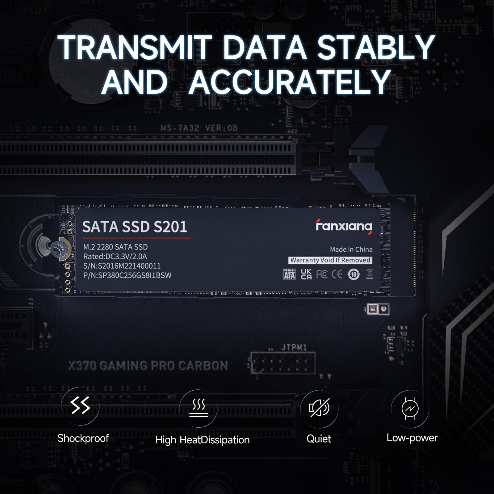 SSD SATA fanxiang 内蔵型SSD S201 550MB/s高速 SSD SATA M.2 S201 fanxiang 2TB 内蔵型SSD