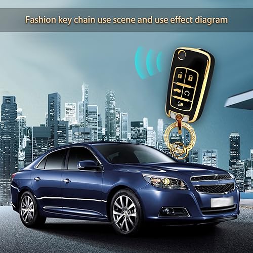 Miniatura 7 de Vrasly Compatible con funda para llavero Chevy con cordón para llavero