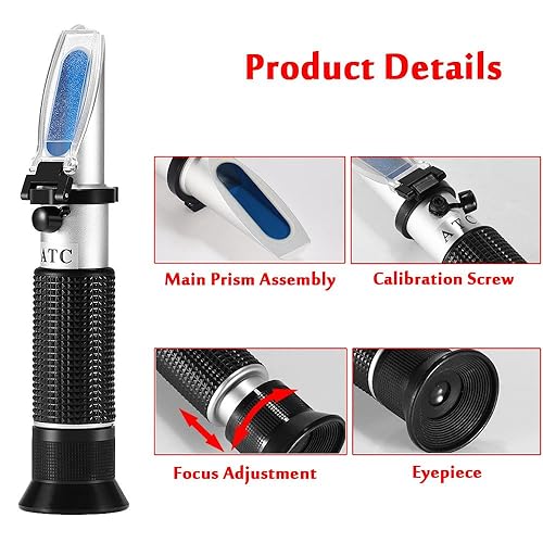 Miniatura 3 de V·RESOURCING - Refractómetro de cloruro de sodio, analizador de sal V·RESOURCING 0 ~ 28% Salinómetro para medición de salinidad alimentaria