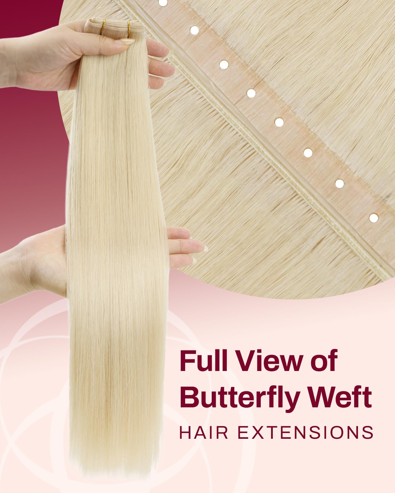 Moresoo Weft Hair Extensions Real Human Hair Medium Brown Highlighted Platinum Blonde Sew in Human Hair Extensions Brown to Blonde Full Head Remy Straight 18 Inch 100g/Pack #P6/60 — view 83