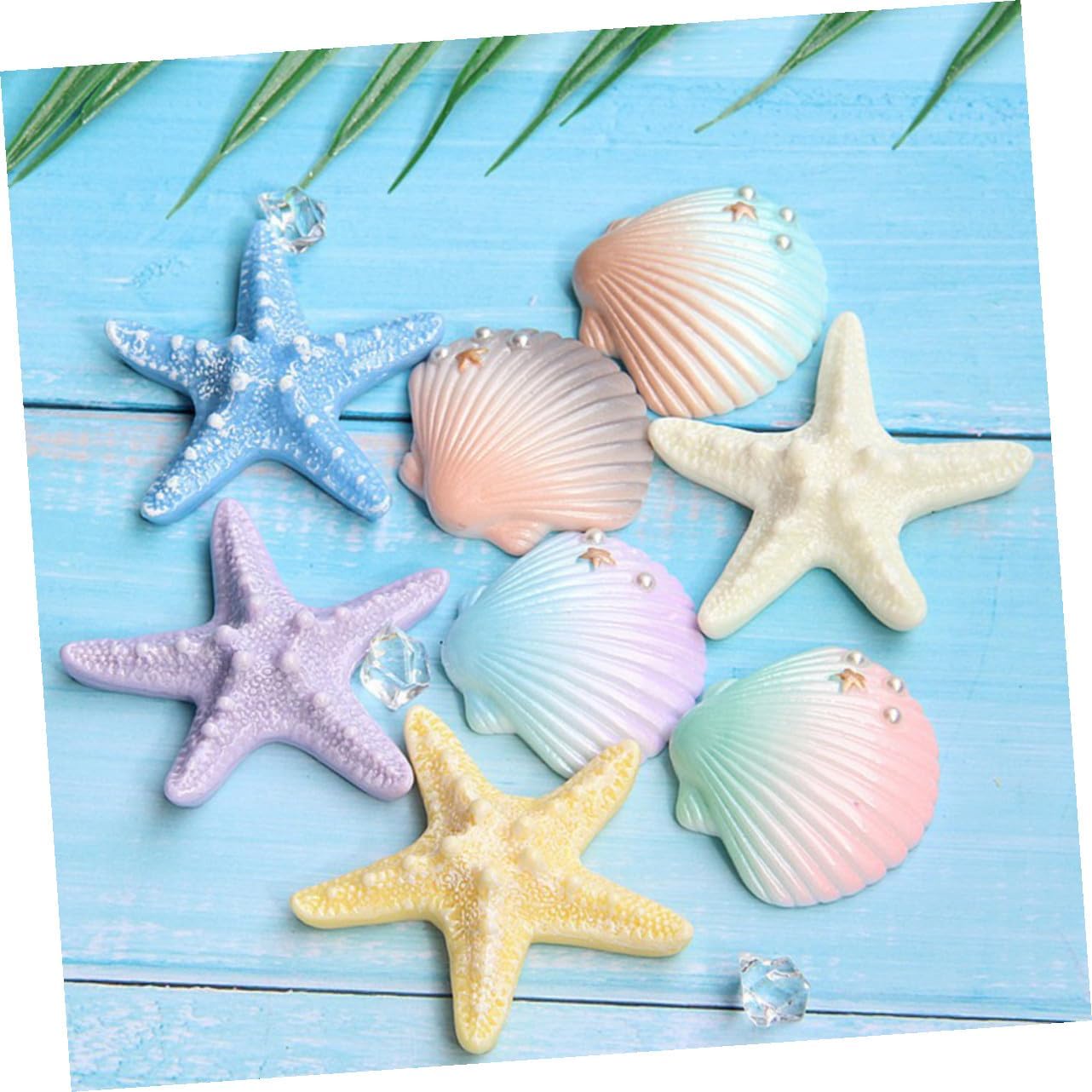 Housoutil 5pcs Resin Shell and Fridge Stickers Creative Decorative Accessories for Crafts and Home Multi-Purpose Fun for Fridges Phone Cases and More