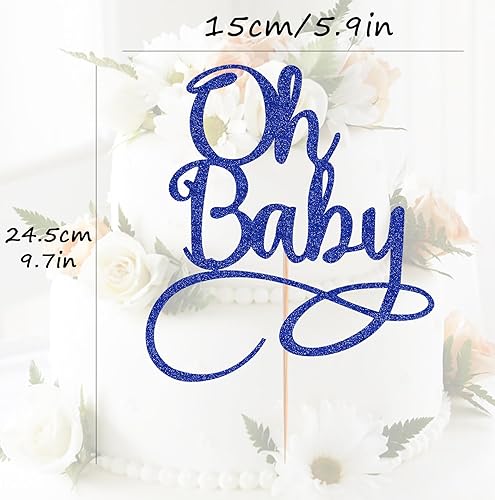 Miniatura 17 de Oh Baby Cake Topper – Suministros de decoración de pastel de fiesta de cumpleaños de bebé de alta calidad, para baby shower, revelación de género
