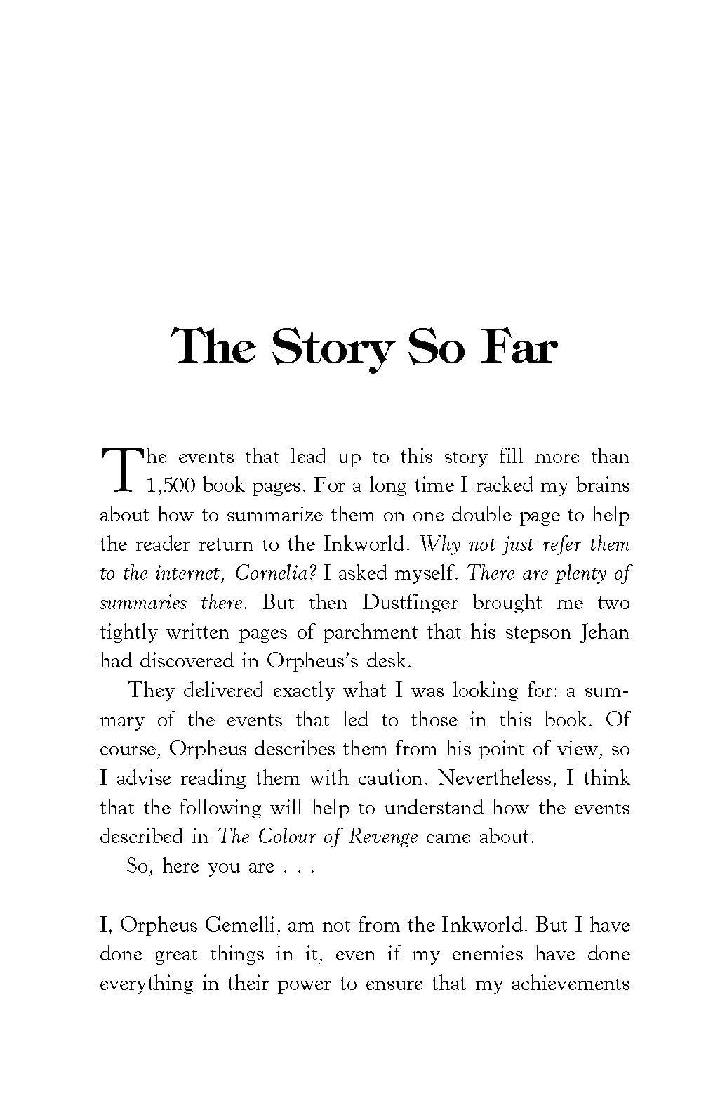 Inkworld: The Color of Revenge (The Inkheart Series, Book #4): Paperback