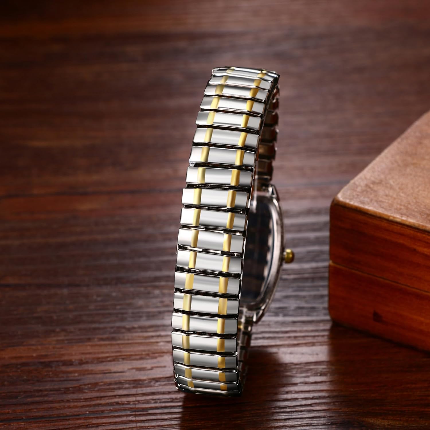 Avaner Women's Easy Reader Watches Ultra Thin Stretch Wrist Watches with Elastic Band - Image 3