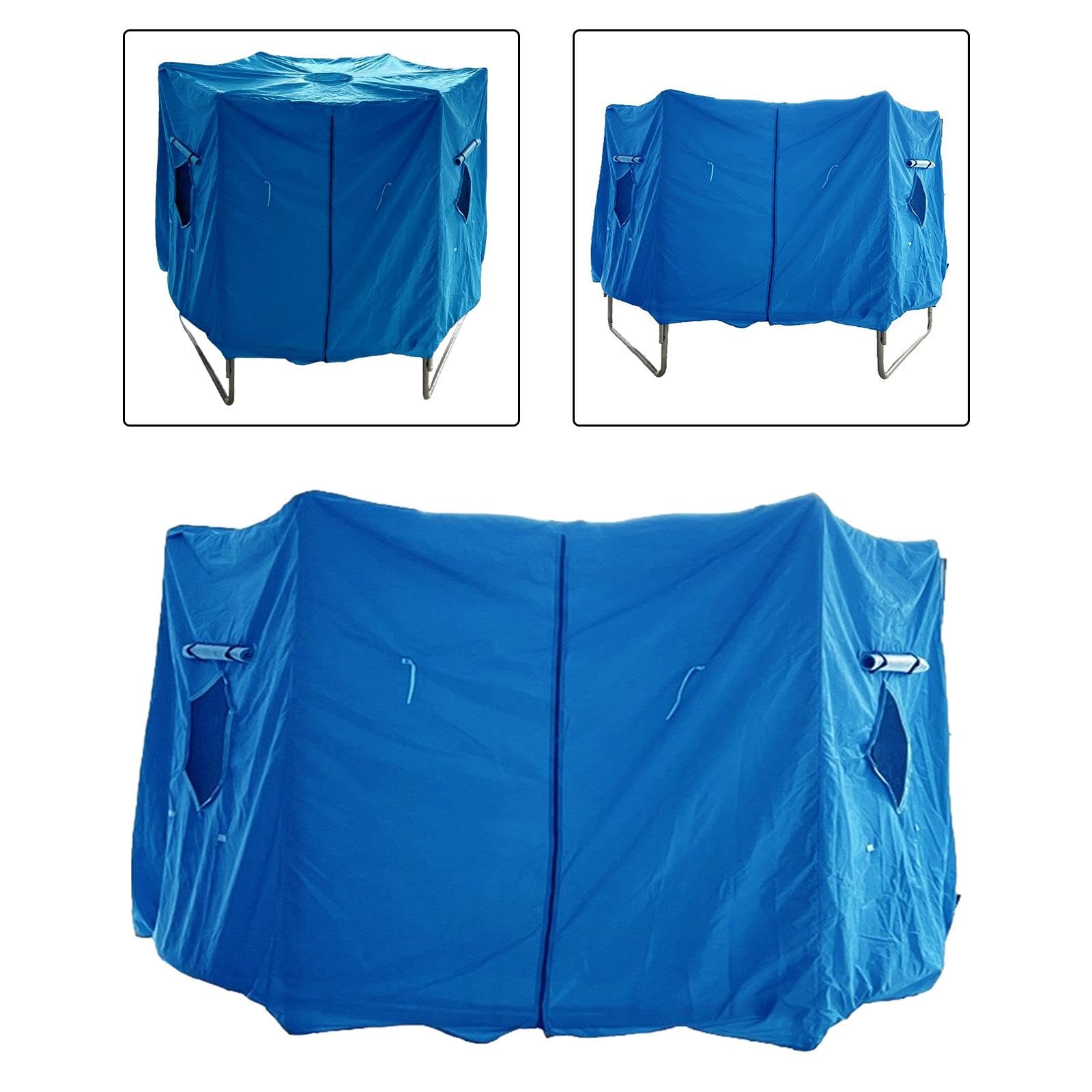 Fancyes Trampoline Tent, Trampoline Awning, Round Trampoline Shade Top Cover, Blue 12FT 8 Poles