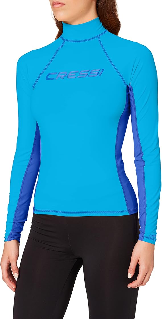 Cressi Rash Guard Lady – Manches Longues/courtes, Néoprène Extensible, UPF 50+, Noir, S/2, Protection Soleil