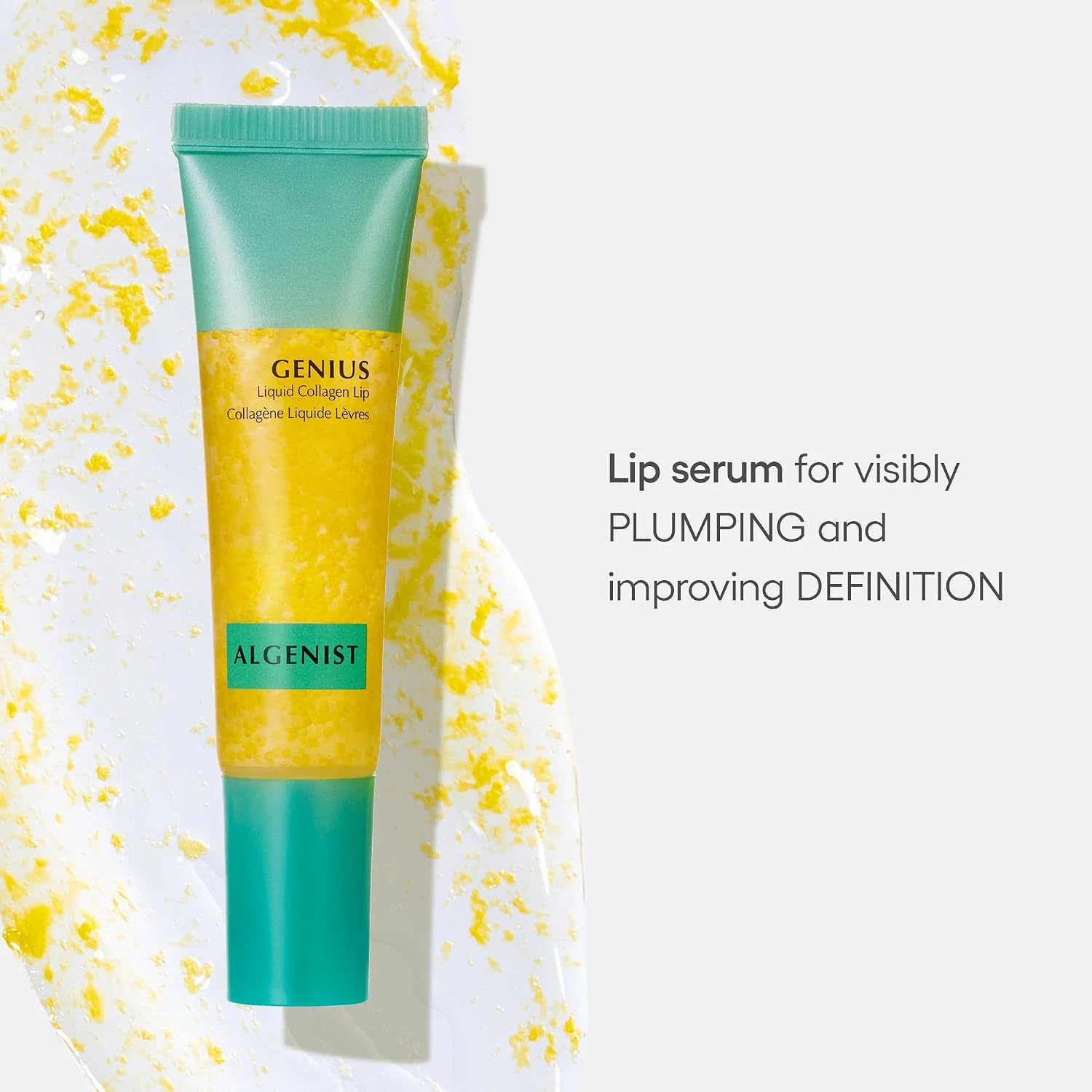 Algenist GENIUS Liquid Collagen Lip Serum - Dual Phase Lip Plumper Treatment with Alguronic Acid and Botanical Enhancers - Helps Smooth Vertical Lines and Improve Definition (.5 oz)