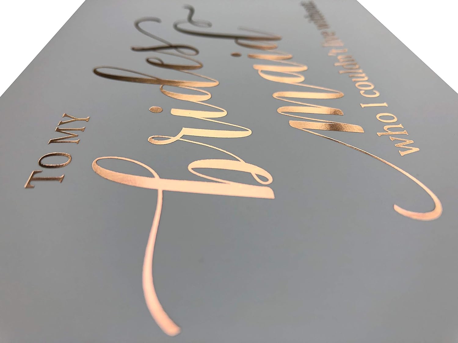 Honeyplum Wedding Party Thank You Cards - Rose Gold Foil Stamped Letterpress - 13 Cards + Envelopes Included for Bridal Party - Image 3