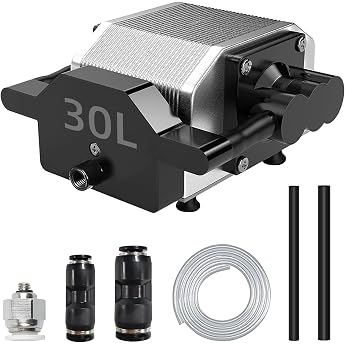 Air Assist Laser Air Assist Pump for Laser Cutters and Engravers Adjustable Air Flow of 10-30 L/Min. for Laser Cutting and Laser Engraving Smooth Clean Cuts 220 V