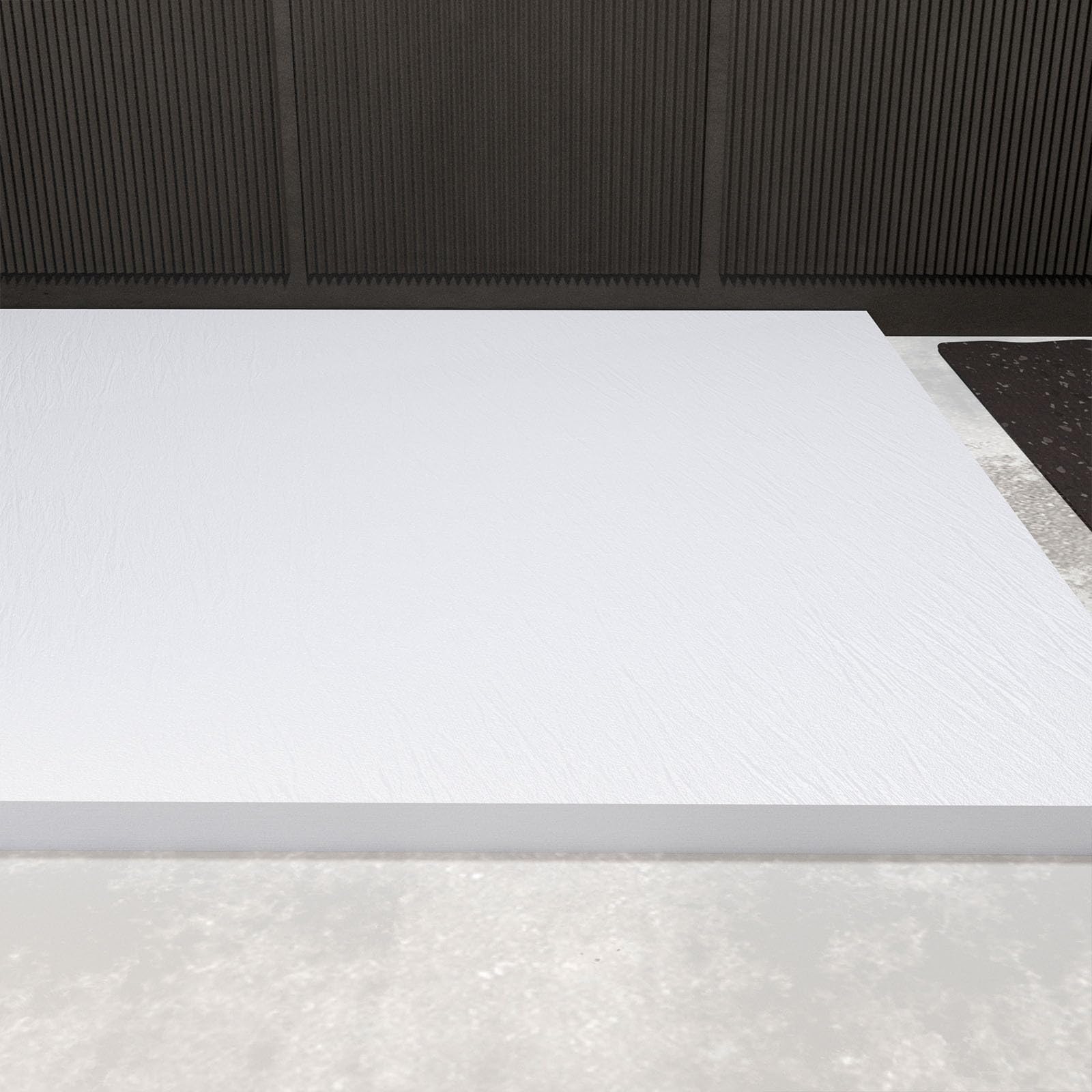 Receveur a poser en materiaux composite SMC - Finition ardoise blanc mat - 90x140 cm