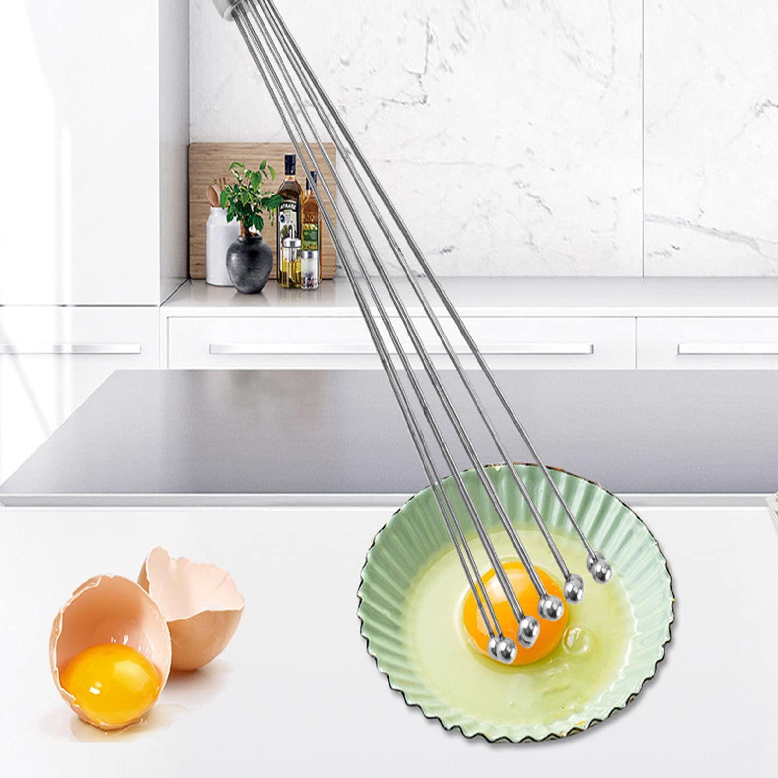 Edelstahl Schneebesen Set Mit Kugeldesign - 2-teilig (24cm & 30cm) - Rostfrei Für Backen & Cocktails