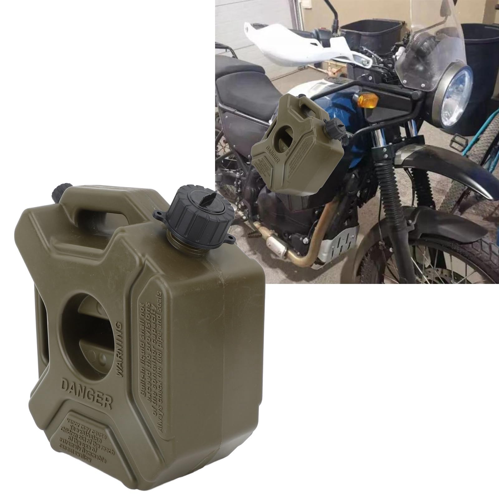 Recipiente De Gasolina 3L Galon Gasolina Portatil Bidon De Emergencia Para Coche Moto UTV Vehiculo Off Road Con Soport