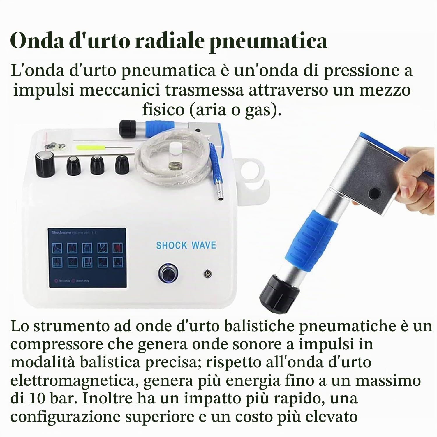 Macchina Terapia Ad Onde D'urto Ed Dispositivo Elettromagnetico a Onde D'urto Extracorporee a Percussione Tessuto Profondo Rilassamento Muscolare Massaggiatore Antidolorifico