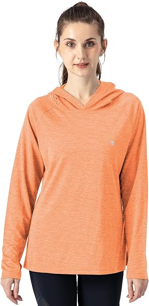 [Gopune] アウトドアシャツ レディース プルオーバー 長袖 スポーツ シャツ 長袖Ｔシャツ カットソー トレーニングシャツ フィットネスウェア UVカット フード付き 21色選択可 - 2