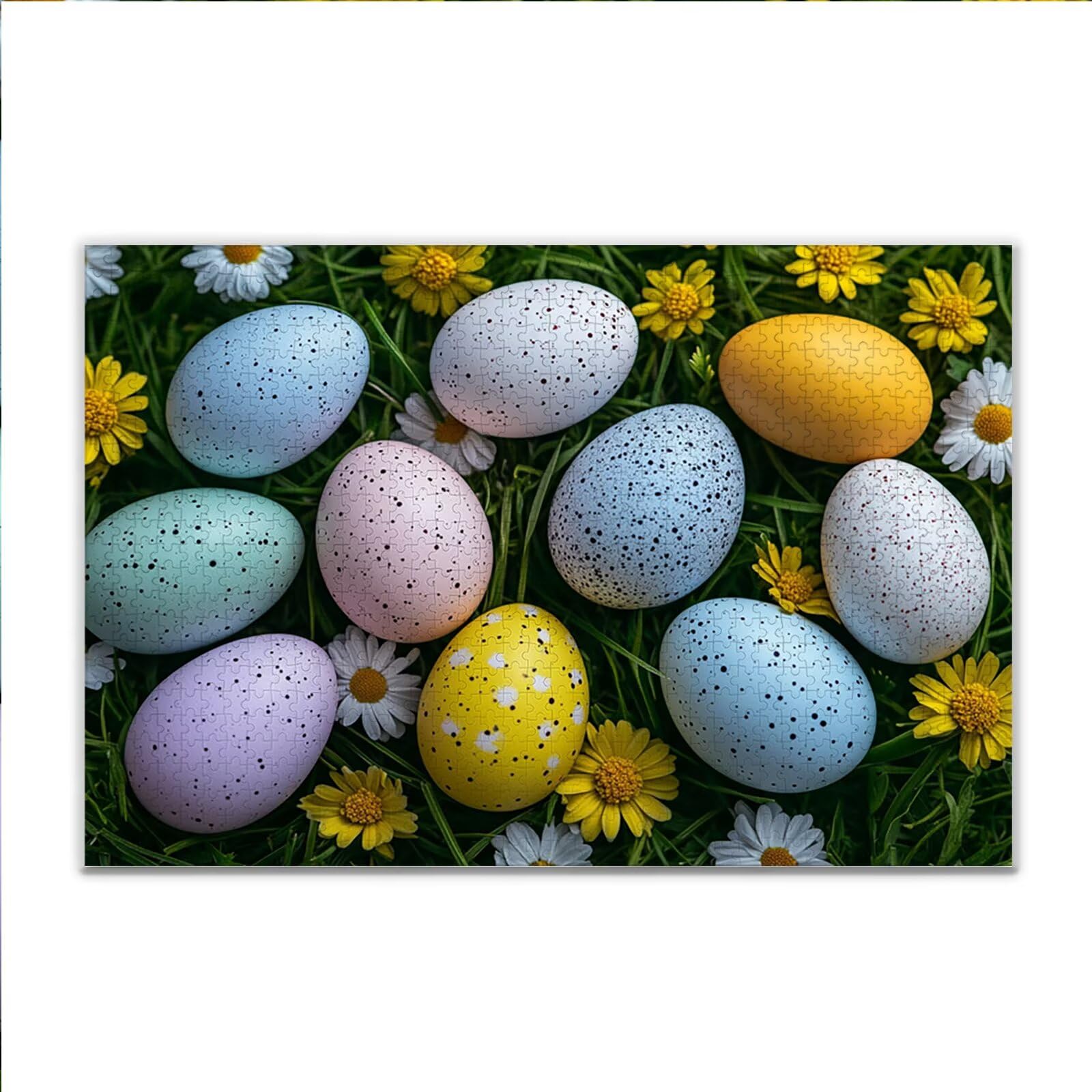 Puzzle 4000 elementów, wielkanocne jajko, dla dorosłych, wyrafinowane, klasyczne drewniane puzzle dla dorosłych, puzzle dla całej rodziny, drewniane puzzle dla dzieci od 14 lat, na prezent H-5