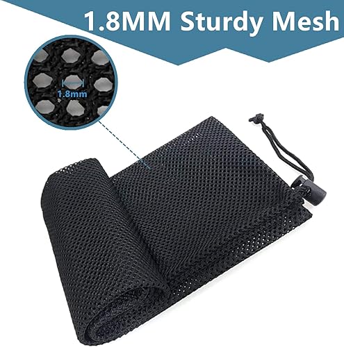 Miniatura 3 de Goldhik Paquete de 2 bolsas protectoras de malla de nailon negro moderno, 18 x 18 pulgadas, bolsa de barrera de bomba