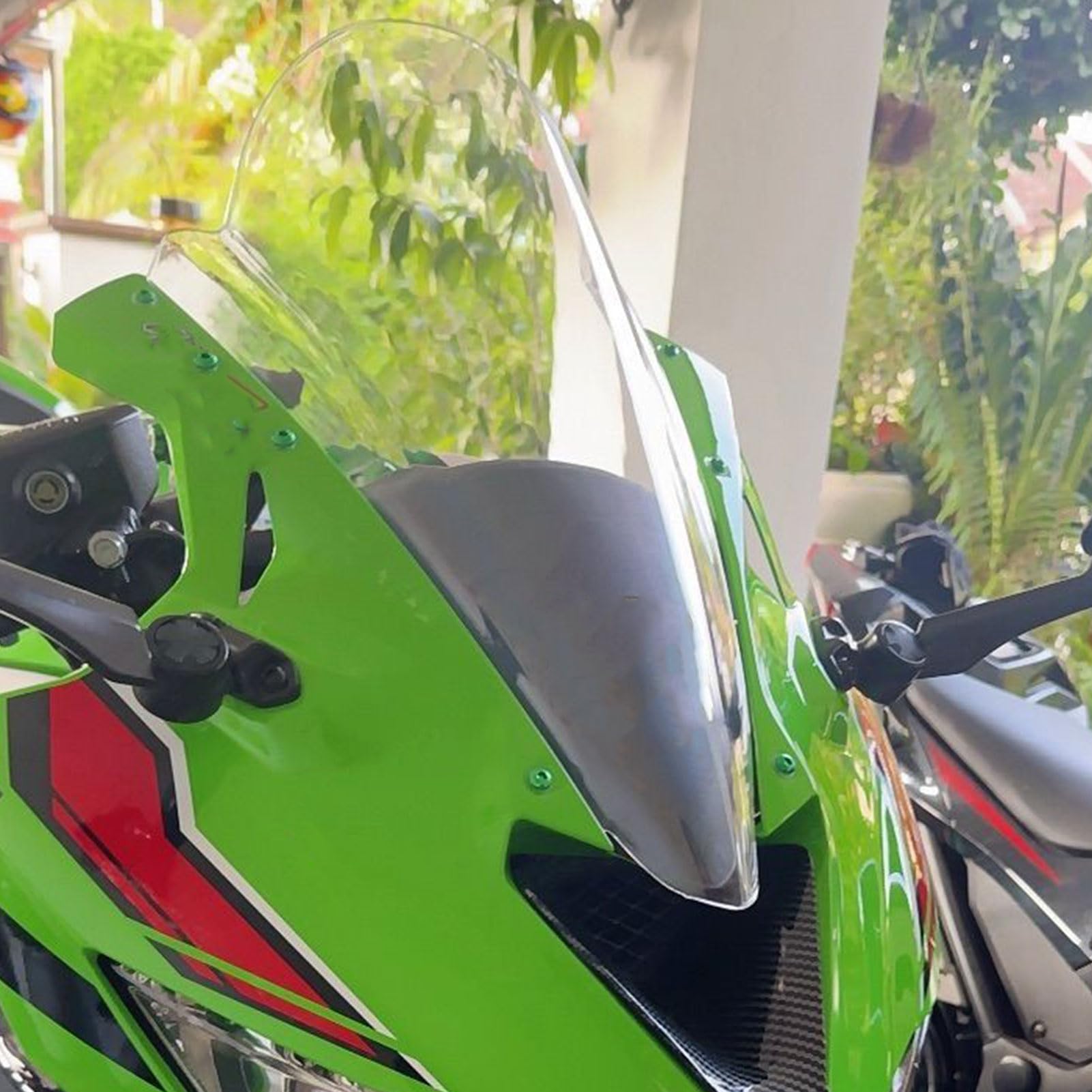 Amazon | SHINKXMT オートバイ用フライスクリーン ZX4R 風防 ウィンド