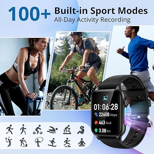 Miniatura 4 de BRHE Relojes inteligentes para mujeres y hombres (respuesta/hacer llamadas), reloj inteligente de 1.89 pulgadas para teléfonos iOS/Android