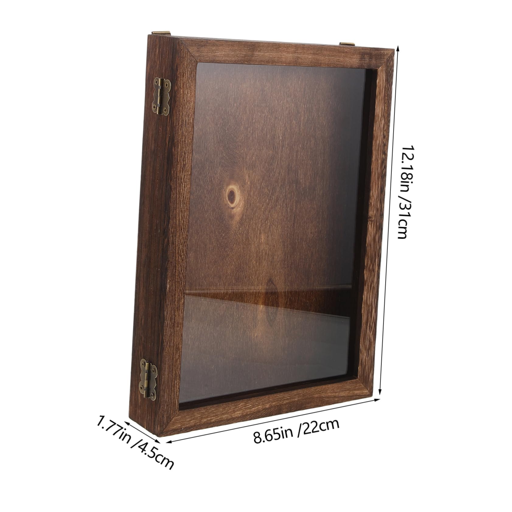 PRETYZOOM Box Insect Display Box Display Case Collecting Cabinet Specimen Case Specimen Holder Specimen Container Specimen Display Holder Dried Flower Storage Case Dark Brown Wood