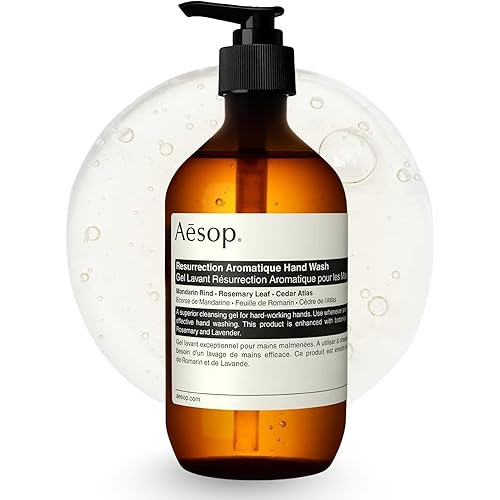 Aesop Resurrection Aromatique Hand Wash | Citrus, Woody, Herbaceous | Gentle Cleanser For Hydrated Skin | 500mL / 16.9 oz