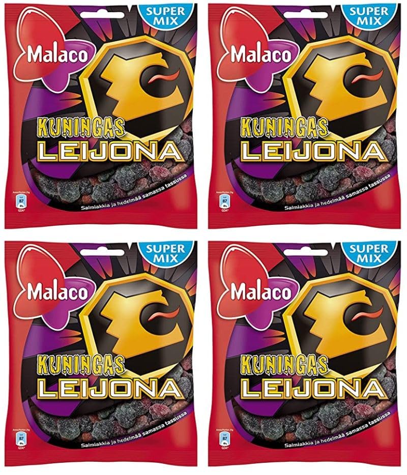 Des bonbons Cloetta Leijona Kuningas confiserie mix finlande 4x300g
