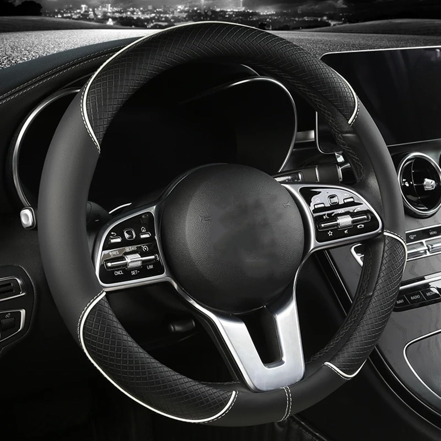 ZYXDMMJH Lenkradbezug Für Audi A5 Sportback F5 2019-2023 - Mikrofaser Leder