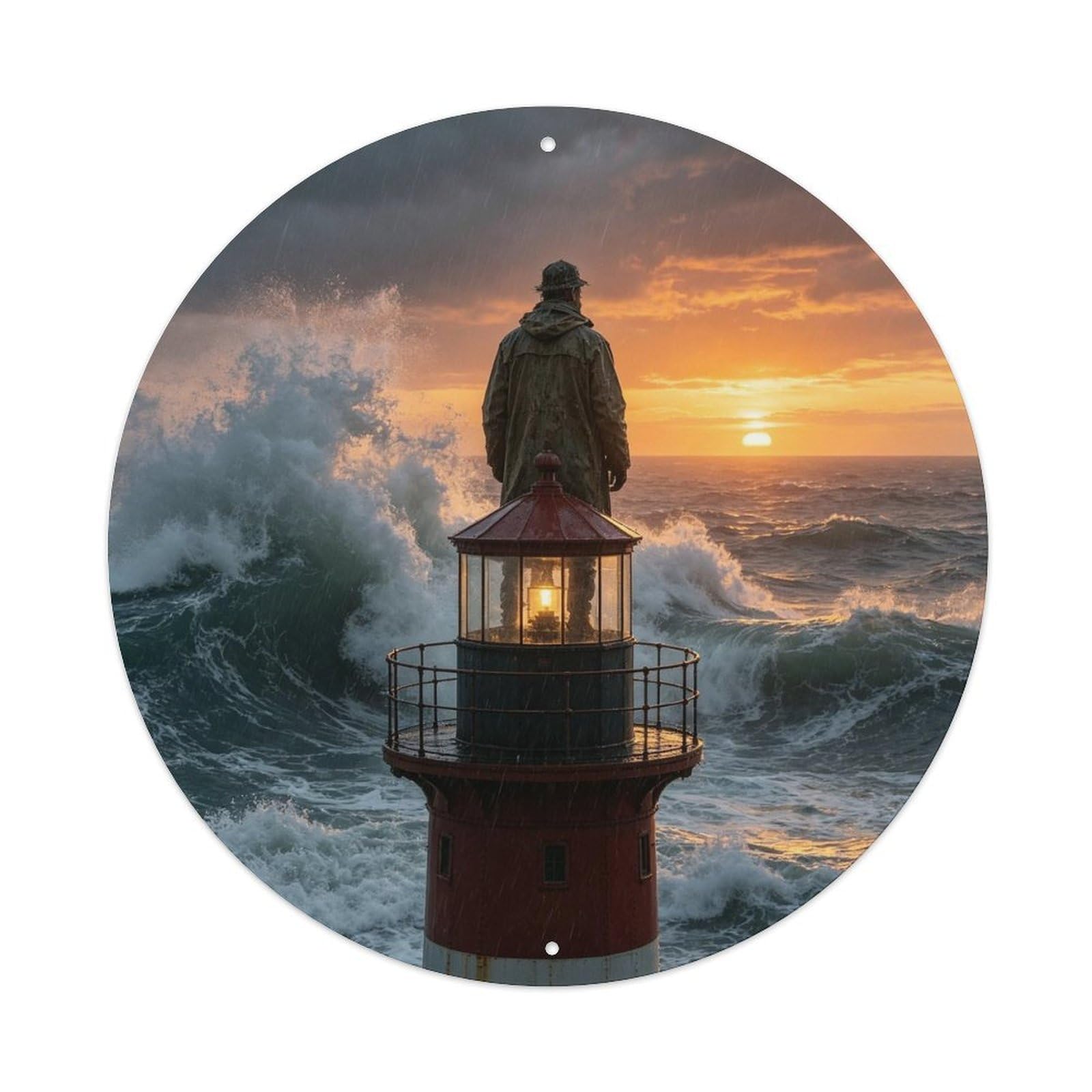 Lighthouse Keeper Of The Storm Coast Metal Tin Sign Plaque
