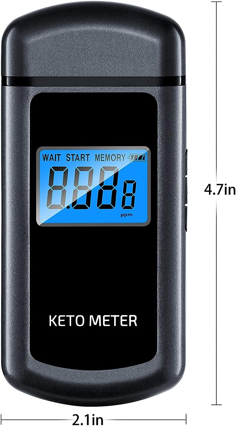 Ketone Breath Analyzer Rechargeable Ketone Breath Meter with 10 Mouthpiece for Ketogenic Diet Testing : Health & Household