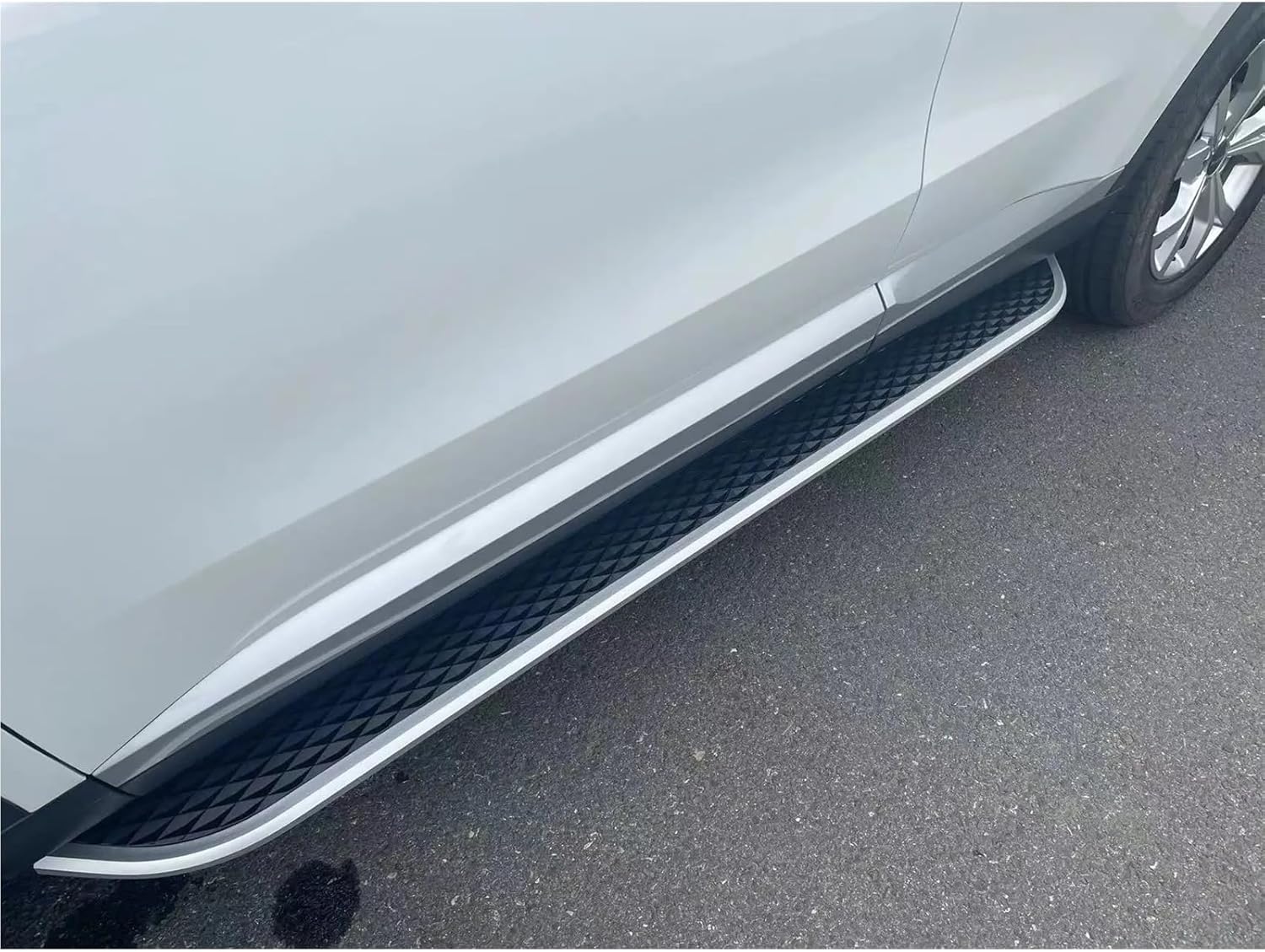 2 Pcs Compatible with Hyundai Tucson 2015-2021 Running Board Side Step Bar Aluminium (with Brackets)