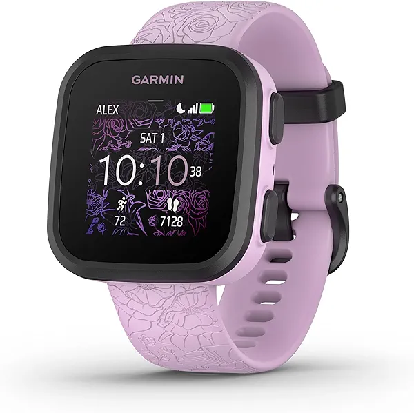 Garmin Bounce™, Kids Smartwatch, Two-Way Text and Voice Messaging, Location Tracking, Lilac Floral