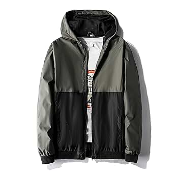 MYJAJAYI Mens Windbreaker Jacket Lightweight Water-Resistant