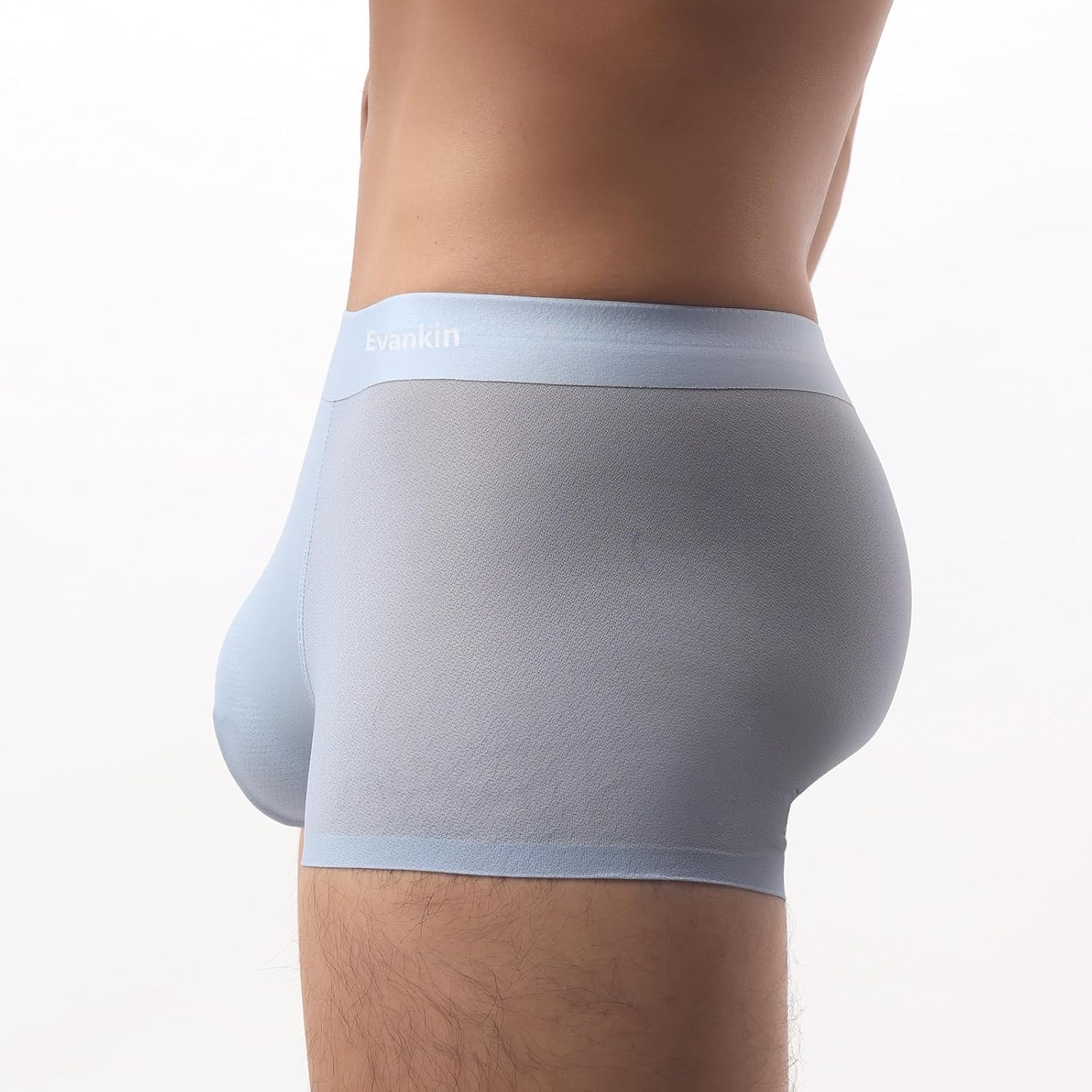 Evankin Mens Mesh Ice Silk Boxer Brief Breathable Cool Underwear Sexy Lace See Through Underpants - Image 3
