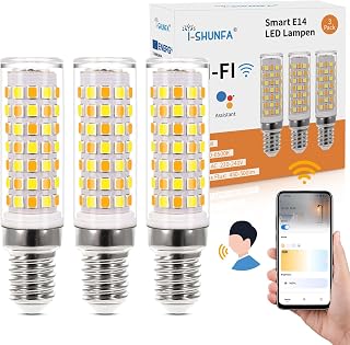 Bombillas LED inteligentes Wlan E14, 6W 500Lm, regulables 2700-6500K