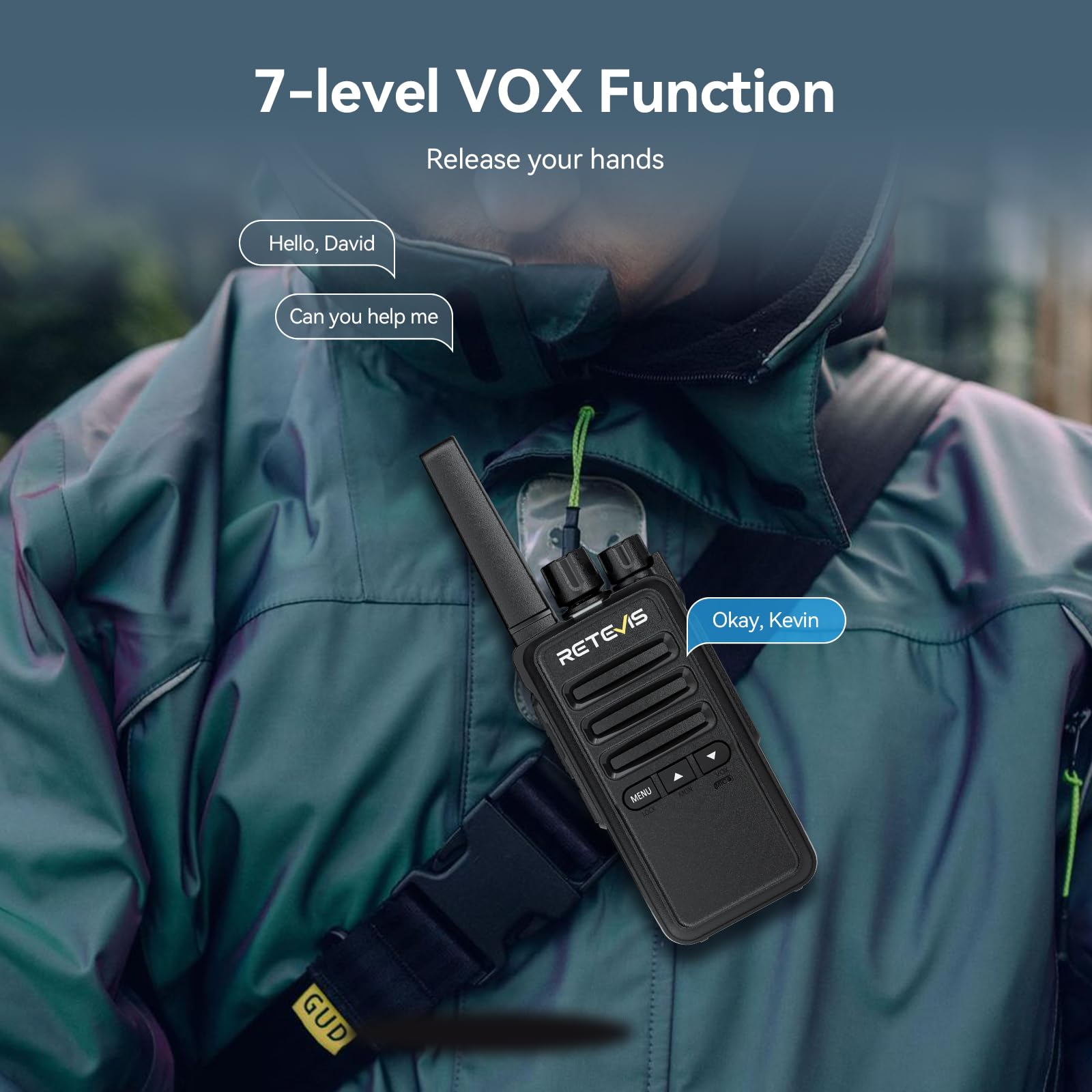 Retevis RT668B Walkie Talkie with Earton, Dwukierunkowe Radio PMR446, USB-C, 16 Kanałów, Dwukierunkowy Zestaw Radiowy dla Bezpieczeństwa, Restauracje, Magazyny (10 szt.)