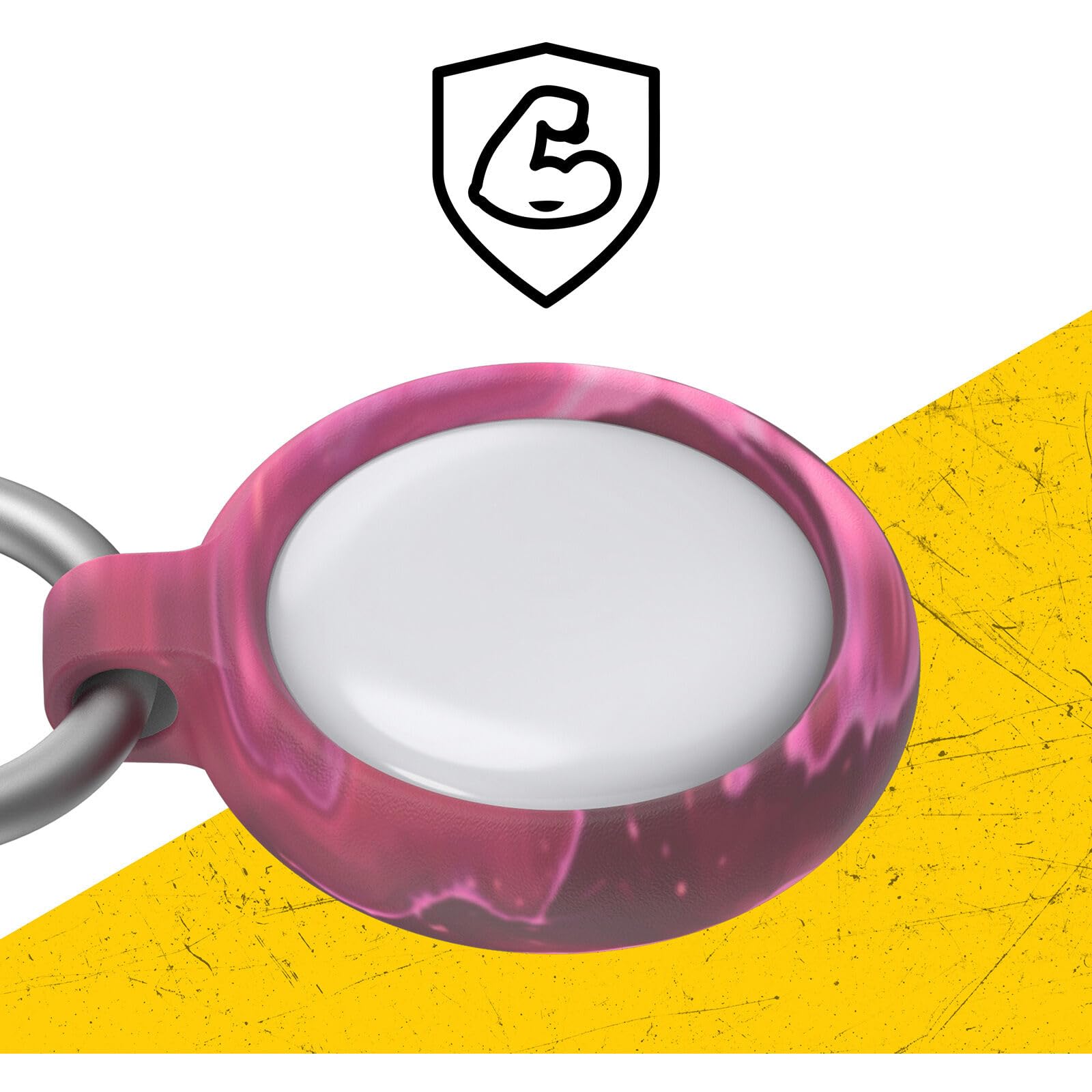 OtterBox Case for Apple AirTag, 4-Pack - Secure & Protective Holder, Easy Installation & Snug Fit, Incudes Durable Carabiners (Mars)