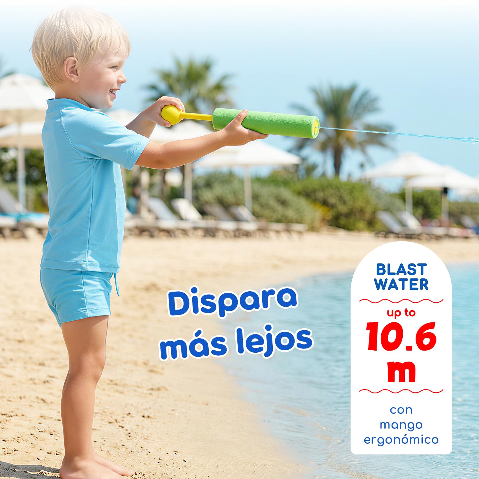 Lehoo Castle Pistola de Agua, Pack de 12 Pistola de Agua Espuma para Niños, Juguete de Agua para Piscina, Playa y Jardín, Juguete de Verano Exterior